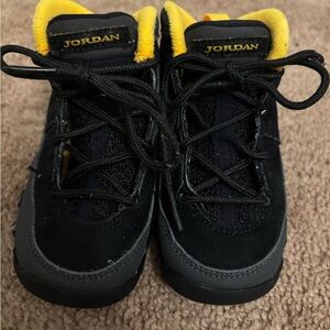 Jordan 9 Black and Yellow Shoes
